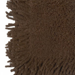 Brown Solid Cotton Shaggy Floor Runner