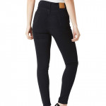 Women's Black Skinny Fit High Rise Clean Look Regular Length Stretchable Denim Jeans