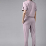 Women Elegant Mauve Solid Leisure Set Co-Ords