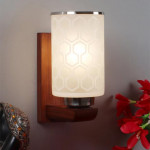 Foziq Brown & White Textured Wall Lamp