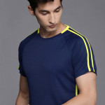 Men Navy Blue Slim Fit T-shirt