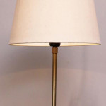 Beige & Brown Solid Contemporary Tripod Floor Lamp