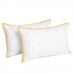 Set Of 2 White Pure Cotton Pillow Covers