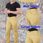 Regular Men Gold Jeans