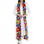 Women's Multicoloured Printed Chiffon Dupatta